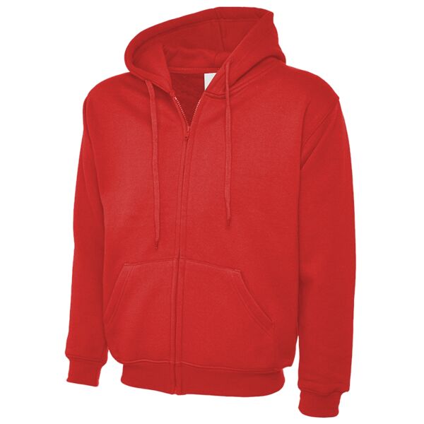 Adults Classic Full Zip Hooded Sweatshirt Thumbnail